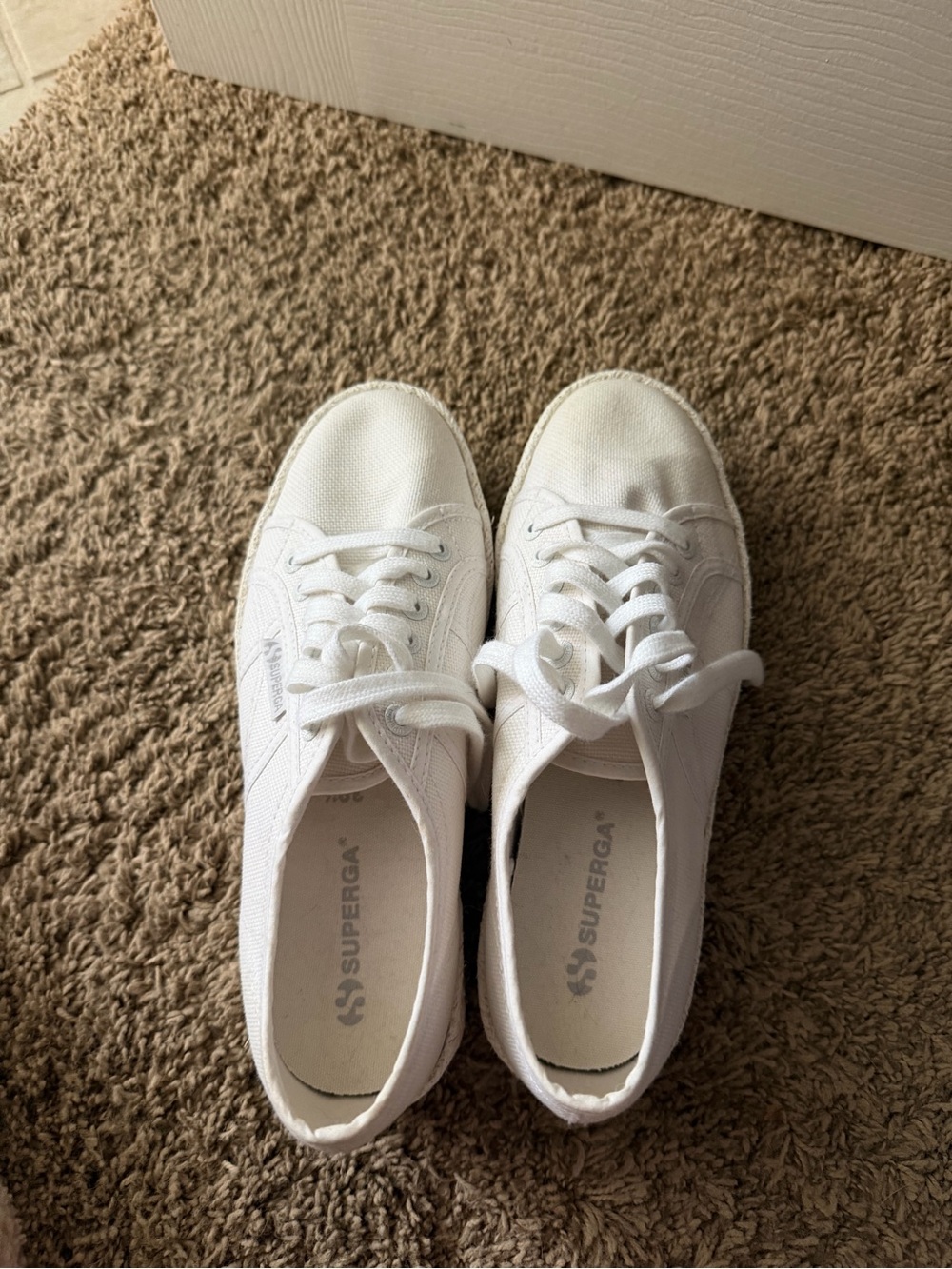 Superga White Low-Top Canvas Sneakers